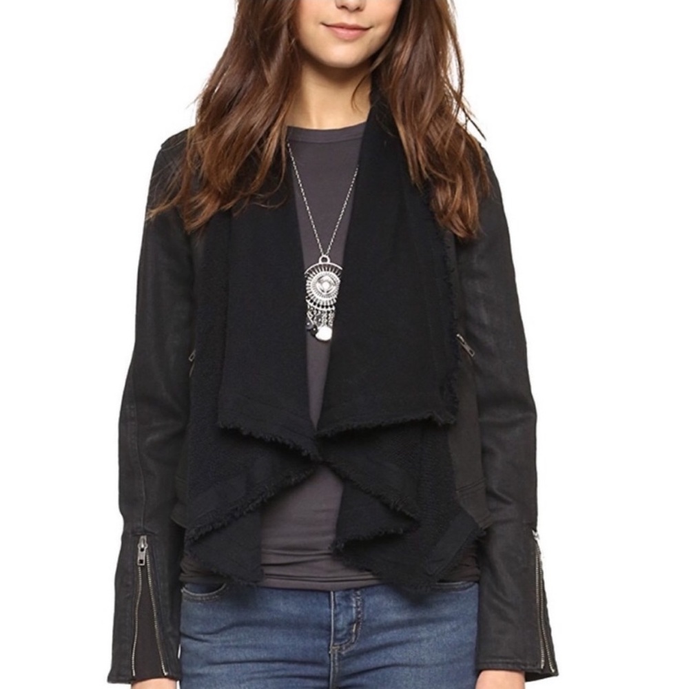 Free people drape fabric jean jacket